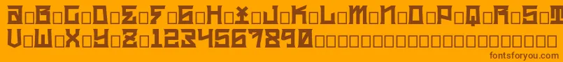 kidc Font – Brown Fonts on Orange Background