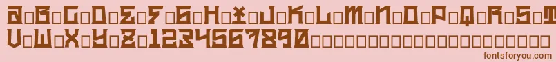 kidc Font – Brown Fonts on Pink Background