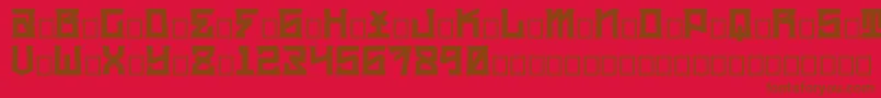 kidc Font – Brown Fonts on Red Background