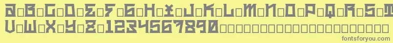 kidc Font – Gray Fonts on Yellow Background