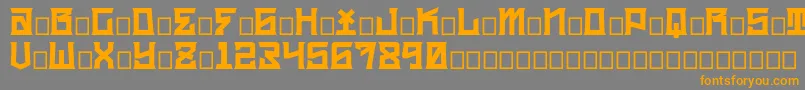 kidc Font – Orange Fonts on Gray Background