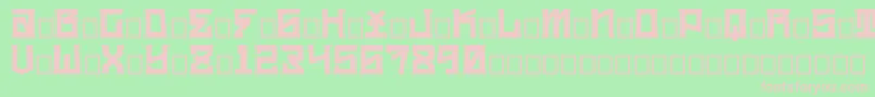 kidc Font – Pink Fonts on Green Background