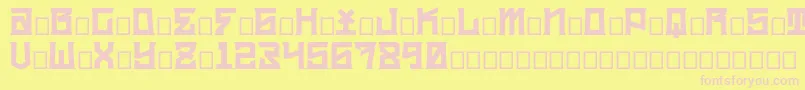 kidc Font – Pink Fonts on Yellow Background