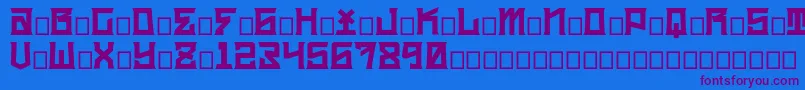 kidc Font – Purple Fonts on Blue Background
