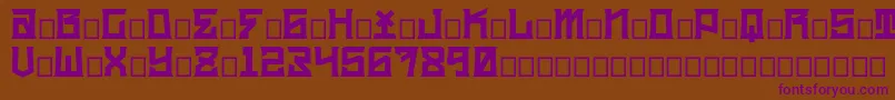 kidc Font – Purple Fonts on Brown Background