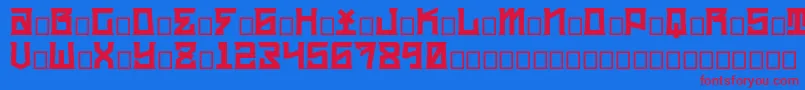 kidc Font – Red Fonts on Blue Background