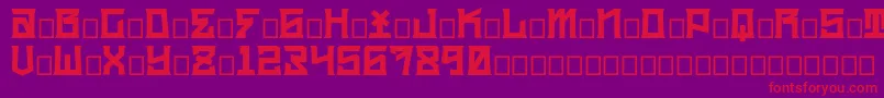 kidc Font – Red Fonts on Purple Background