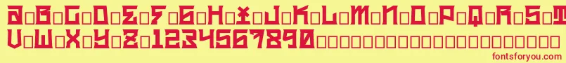 kidc Font – Red Fonts on Yellow Background