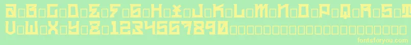 kidc Font – Yellow Fonts on Green Background