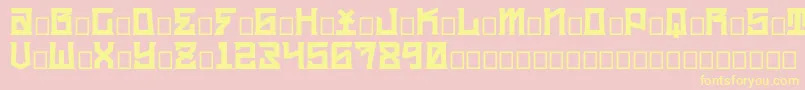 kidc Font – Yellow Fonts on Pink Background