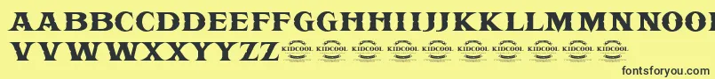 Police KIDCOOL DRAGON – polices noires sur fond jaune