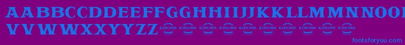 KIDCOOL DRAGON Font – Blue Fonts on Purple Background