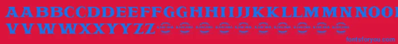 fuente KIDCOOL DRAGON – Fuentes Azules Sobre Fondo Rojo