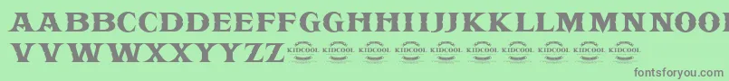 KIDCOOL DRAGON Font – Gray Fonts on Green Background