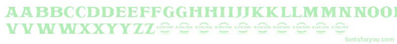 KIDCOOL DRAGON Font – Green Fonts on White Background