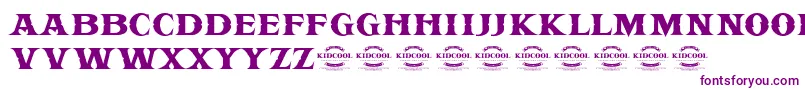KIDCOOL DRAGON Font – Purple Fonts on White Background