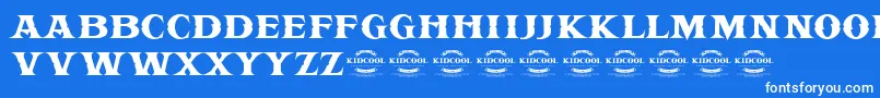 KIDCOOL DRAGON Font – White Fonts on Blue Background