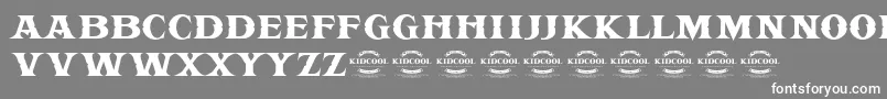 フォントKIDCOOL DRAGON – 灰色の背景に白い文字