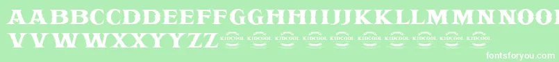 KIDCOOL DRAGON Font – White Fonts on Green Background