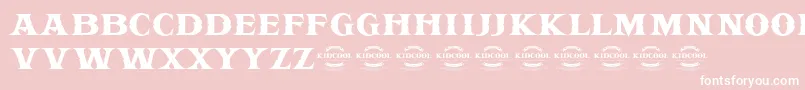 KIDCOOL DRAGON Font – White Fonts on Pink Background