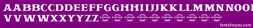 fuente KIDCOOL DRAGON – Fuentes Blancas Sobre Fondo Morado