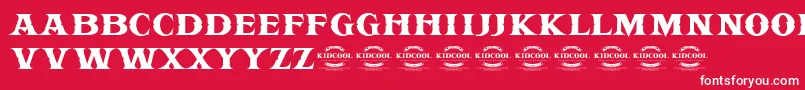 KIDCOOL DRAGON Font – White Fonts on Red Background