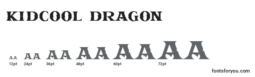 Размеры шрифта KIDCOOL DRAGON