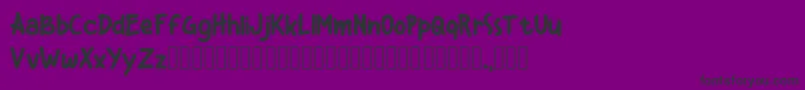 Kiddos Demo Font – Black Fonts on Purple Background