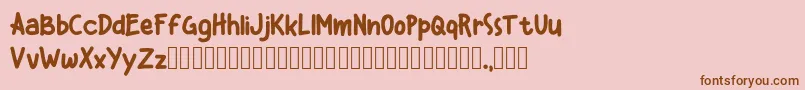 Kiddos Demo Font – Brown Fonts on Pink Background