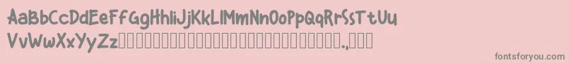 Kiddos Demo Font – Gray Fonts on Pink Background