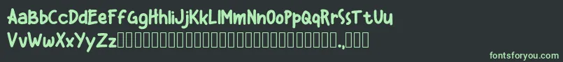 フォントKiddos Demo – 黒い背景に緑の文字