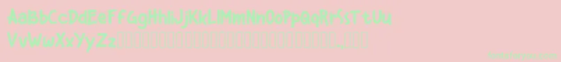 Kiddos Demo Font – Green Fonts on Pink Background