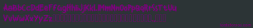 Kiddos Demo Font – Purple Fonts on Black Background