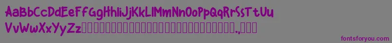 Kiddos Demo Font – Purple Fonts on Gray Background
