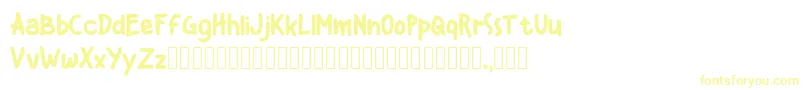Kiddos Demo Font – Yellow Fonts on White Background