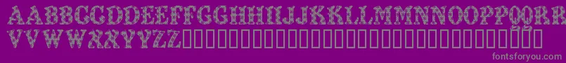 Kiddy Flakey Font – Gray Fonts on Purple Background