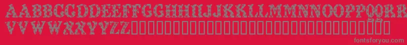 Kiddy Flakey Font – Gray Fonts on Red Background