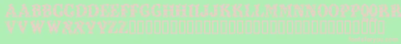 Kiddy Flakey Font – Pink Fonts on Green Background