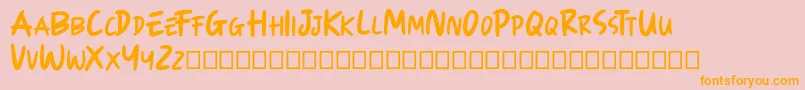 KIDEPARK Font – Orange Fonts on Pink Background