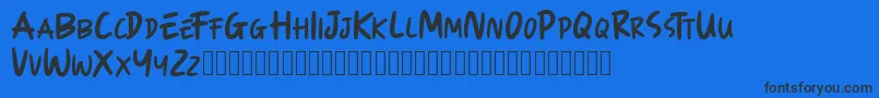 KIDEPARK Font – Black Fonts on Blue Background