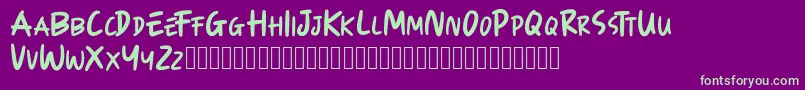KIDEPARK Font – Green Fonts on Purple Background