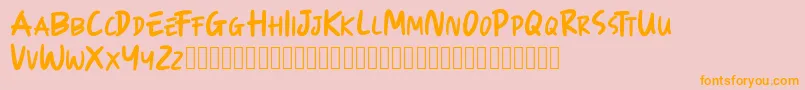 KIDEPARK Font – Orange Fonts on Pink Background