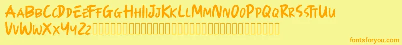 Шрифт KIDEPARK – оранжевые шрифты на жёлтом фоне
