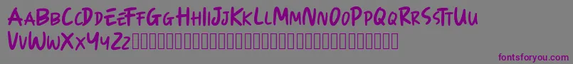 Шрифт KIDEPARK – фиолетовые шрифты на сером фоне