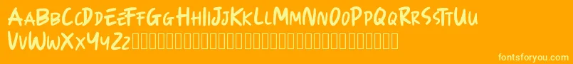 Шрифт KIDEPARK – жёлтые шрифты на оранжевом фоне