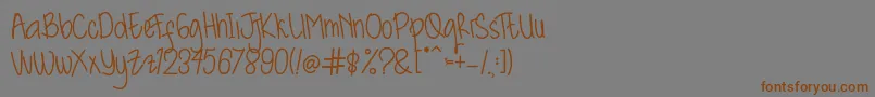Kidosplay Bold Font – Brown Fonts on Gray Background
