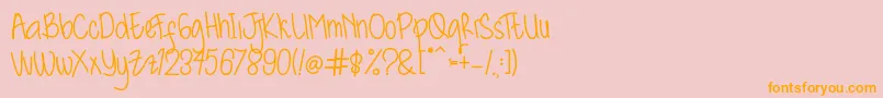 Kidosplay Bold Font – Orange Fonts on Pink Background