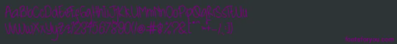 Kidosplay Bold-Schriftart – Violette Schriften auf schwarzem Hintergrund