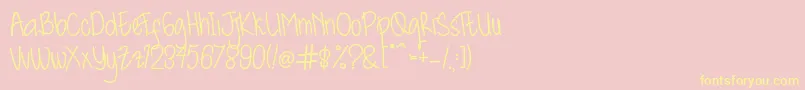 Kidosplay Bold Font – Yellow Fonts on Pink Background