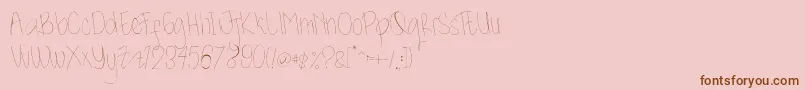 Kidosplay Light Font – Brown Fonts on Pink Background